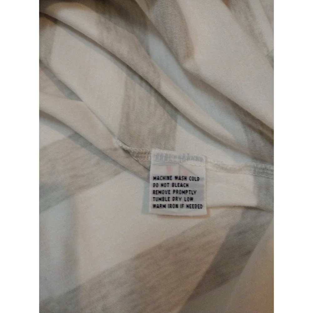VTG Polo By Ralph Lauren Golf Shirt Mans XXL Grey And White Striped Sort Sleeves